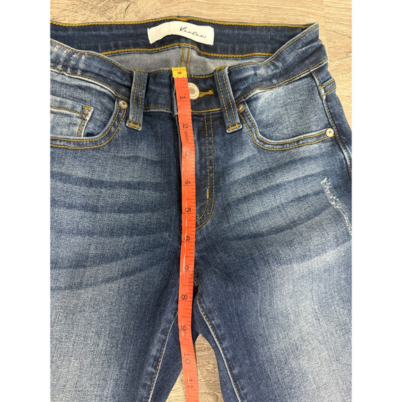 KANCAN Jeans Womens Size 3/25 Blue Denim Skinny ESTILO Distressed Raw Hem - Picture 5 of 8